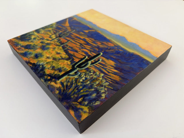 Sedona Glow | 6" x 6" Representational Acrylic Painting on Cradled Panel