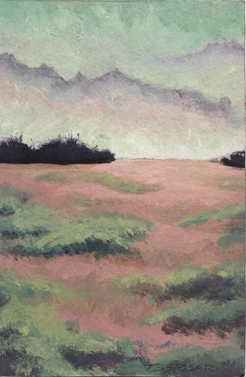 Purple Mountains - 4"x 6"