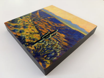 Sedona Glow | 6" x 6" Representational Acrylic Painting on Cradled Panel