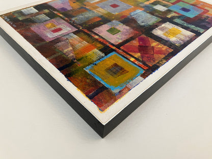 Flower Boxes | 9" x 12" Abstract Acrylic Painting