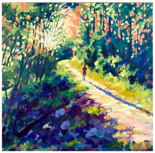 Leaving Mill Brook - 8"x 8"