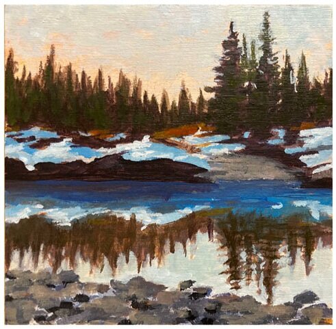 Canadian Rockies - 6"x 6"