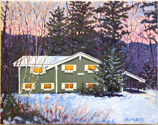 New Hampshire Ski House - 14”x 11”