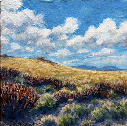 High Country Clouds | 6" x 6" Representational Acrylic Painting on Canvas